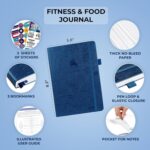 Clever Fox Fitness & Food Journal – Nutrition & Workout Planner for Women & Men – Diet & Gym Exercise Log Book with Calendars, Diet & Training Trackers - Undated, A5 Size, Hardcover (Mystic Blue) - Image 2