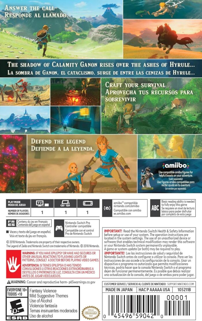 The Legend Of Zelda Breath Of The Wild Nintendo Switch Video Game (Nintendo Switch) - Image 2
