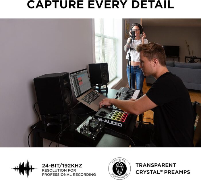 M-Audio AIR 192|8-2-In 4-Out USB Audio/MIDI Interface with Recording Software from Pro-Tools & Ableton Live, Plus Studio-Grade FX Instruments - Image 2