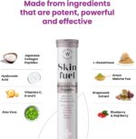 Wellbeing Nutrition Skin Fuel | Collagen Builder, L-Glutathione, Hyaluronic Acid, Matcha Green Tea, Aloe Vera, Grape Seed, Vit E | Skin Radiance, Elasticity, Glow for Men & Women -30 Effervescent Tabs - Image 5