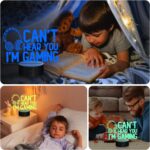NALACAL Can't Hear You I'm Gaming Night Light, Headset Graphic Video Games Gamer Gift Funny 3D Illusion Lamp 16 Colors Changing Touch & Remote Control for Men Gamers Teenagers and Kids - Image 8