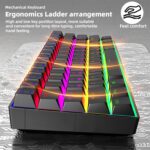 infino Wireless Bluetooth Tri-Mode (2.4G/Bluetooth/USB-C) Mechanical Keyboard, Multi-Platform Support (Windows/Mac/Linux/Tablet), Rechargeable 61-Key RGB Backlit Brown Switch Gaming Keyboard - Image 5
