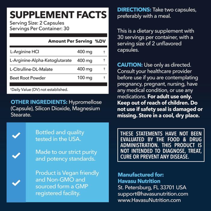 Extra Strength L Arginine - 1200mg Nitric Oxide Supplement for Muscle Growth, Vascularity & Energy - Powerful NO Booster With L-Citrulline & Essential Amino Acids To Train Longer & Harder - Image 2