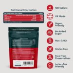Iron Tablets High Strength - Energy Tablets with Vitamin C, B12 & Folic Acid - 120 Vegan Iron Supplements for Women and Men - 14mg - Enhanced Energy Support & Increased Absorption - UK Made - Image 3