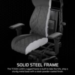 Corsair TC500 Luxe Gaming Chair – Premium Breathable Fabric – Wide Seat – Five-Way Adjustable Armrests – Adjustable Built-in Lumbar Support – 90-160 Degree Recline – Shadow - Image 8