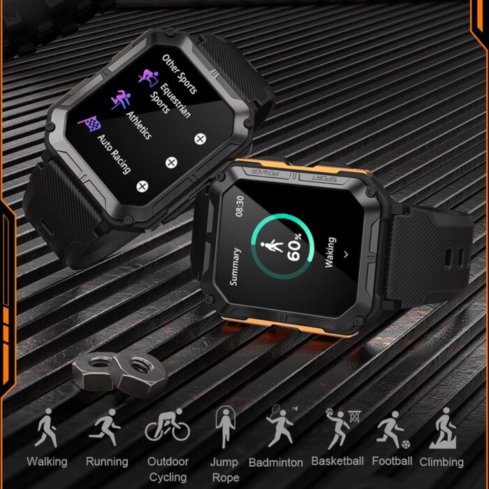 Military Smart Watch with Bluetooth Calling Smartwatch for Men and Women Fitness Tracker with Heart Rate Monitor Sleep and Waterproof - Image 4