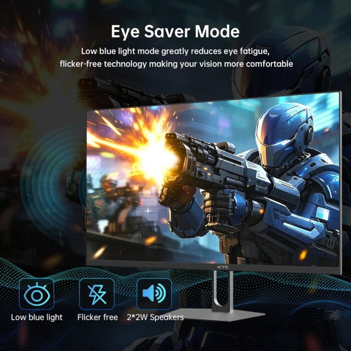 KTC 27 Inch QHD Gaming Monitor, 200Hz 1ms GTG Fast IPS 2K Computer Gamer Monitor, 1440P HDR Frameless with Adaptive Sync, Tilt Adjustment, VESA Compatible, Eye Care, DisplayPort HDMI, H27T22C - Image 7