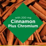Nature's Bounty Cinnamon 2000mg Plus Chromium, Sugar Metabolism Support Supplement, 60 Capsules - Image 3