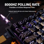 ATTACK SHARK X68 HE 8000Hz Rapid Trigger Keyboard, 0.01mm RT Accuracy Wired Gaming Keyboard with Magnetic Switch, Adjustable Actuation, Rapid Trigger, Snap Tap, RGB Lighting for PC/Mac, Black Contours - Image 3