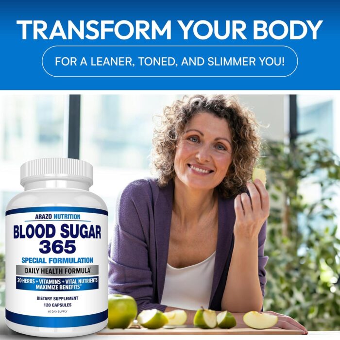 Arazo Nutrition Blood Sugar Support Supplement - 120 Pills - Image 8
