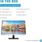 HP 24mh FHD Computer Monitor with 23.8-Inch IPS Display (1080p) - Built-In Speakers and VESA Mounting - Height/Tilt Adjustment for Ergonomic Viewing - HDMI and DisplayPort - (1D0J9AA#ABA) - Image 5