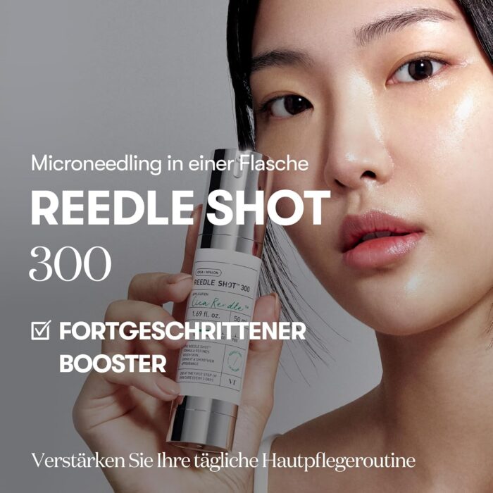 VT COSMETICS CICA Reedle Shot 300 | Advanced Night Exosome, Microneedling Serum, Centella Asiatica, Hyaluronic Acid, Propolis, Soft Skin, Regeneration, Glass Skin, Korean Skincare Booster (50ml) - Image 2