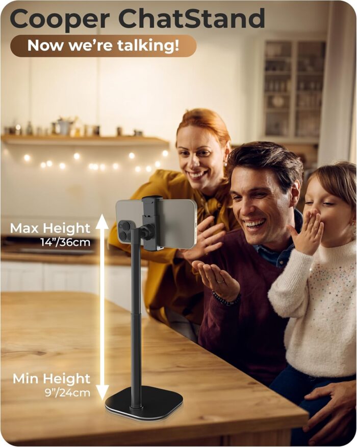 Cooper ChatStand, Height Adjustable Mobile Phone Stand for Desk | Mobile Phone Holder Stand for Office, Desk Phone Stand for Recording, iPhone Stand for Desk Accessories for Women, iPhone Holder - Image 2