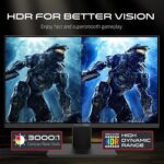 GAMEON 24 inch monitor, Full HD 1920x1080p HDMI and VGA with Ergonomic Tilt, Eye Care Technology with Blue Light Filter and Anti-Glare, Adaptive-Sync and Built-in-speakers - Image 5
