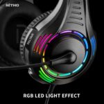 NiTHO Spectra Gaming Headset with RGB Light and Microphone, Over-Ear Stereo Headphones for Xbox Series X|S, Xbox One, PS5, PS4, Switch, PC, Mobile, 3.5 mm Audio Jack, 50 mm Drivers - Black - Image 6