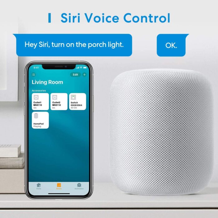 meross Smart Plug Compatible with HomeKit WiFi Plug That Works with Alexa Siri and Google Home Wireless Remote Control Timer Switch - Image 4
