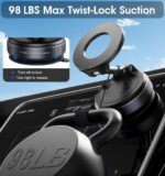 REOKILY Strong Magnetic Car Phone Holder for MagSafe, Ultra Vacuum Suction Cup Phone Mount 360° Cell Phone Holders for Your Car Accessories for iPhone 16 15 14 13 12 Android - Image 4