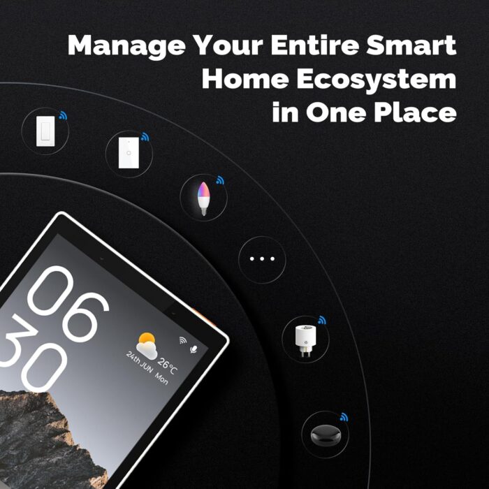 MOES Smart Home Touchscreen Control(1-Switch Panel), In-wall Smart Panel with Alexa Built-in, Compatible with Smart Life devices, Manage and Control Home Devices and Scenes with Touch and Voice - Image 5