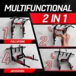 Yes4All Heavy Duty Wall Mounted Pull Up Bar – Multi-Grip Ceiling Strength/Joist Mount/Chin-Up Bar for Home Gym Portable - Image 6