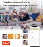 WiFi Door Sensor, Tuya Smart Door Window Sensor, Smart Window Sensor Real-time Alarm Compatible with Alexa Google Assistant,Home Security Door Open Contact Sensor for Business Burglar Alert (1 Pack) - Image 6