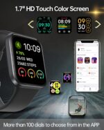 VRPEFIT Smart Watch for Men [Answer/Make Call], 1.7" Touchscreen Fitness Tracker with Heart Rate Blood Oxygen Sleep Monitor Compatible with iPhone & Android, Alexa Built-in, IP68 Waterproof Watch - Image 7