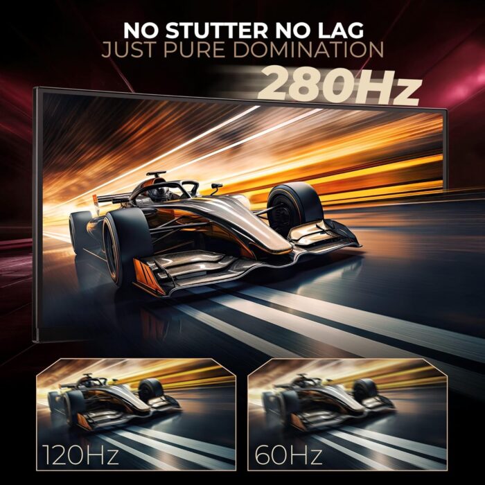 AOC C27G4ZE 27" 280Hz Curved Ultra-Fast Gaming Monitor, 1920 × 1080 (FHD), 0.3ms, Fast VA, 1500R, Adaptive Sync, Three-sided frameless design, Black - Image 2