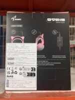 SOMIC G951s Pink Stereo Gaming Headset with Mic for PS4,Xbox,PC,Mobile Phone,3.5mm Noise Reduction Cat Ear Headphones Lightweight Over Ear Headphones for Girls - Image 10