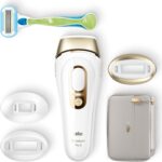 Braun Silk·expert Pro 5, At-Home Laser, IPL Hair Removal Device, Permanent Visible Hair Removal, 1 Standard & 1 Precision & 1 Wide Head & Venus Razor, Gift for Women, PL5257, White/Gold - Image 3