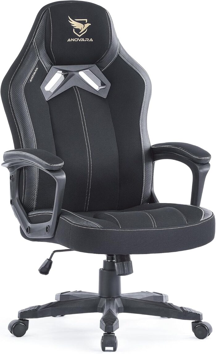 Anovara Gaming Chair Oversized Computer Chair Jing-N1 Ergonomic Chair, Height Adjustable Office Chair with Breathing High Density Mesh Chair Full-Padded
