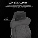 Corsair TC500 Luxe Gaming Chair – Premium Breathable Fabric – Wide Seat – Five-Way Adjustable Armrests – Adjustable Built-in Lumbar Support – 90-160 Degree Recline – Shadow - Image 5