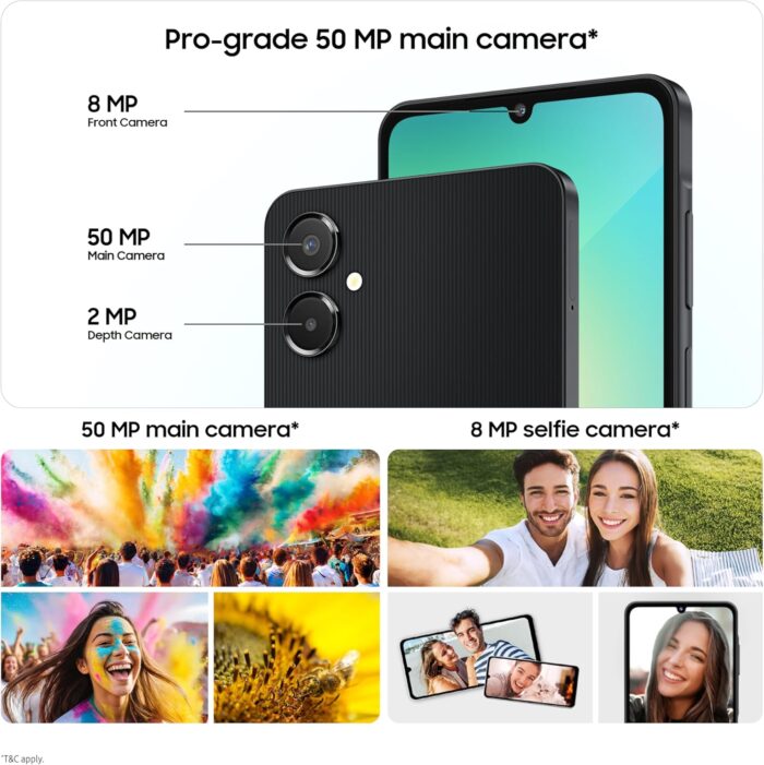 Samsung Galaxy A06 5G Unlocked (4GB RAM, 128GB) – 50MP Dual Camera | IP54 | International Version | Expandable Storage | Works Worldwide, Black - Image 5