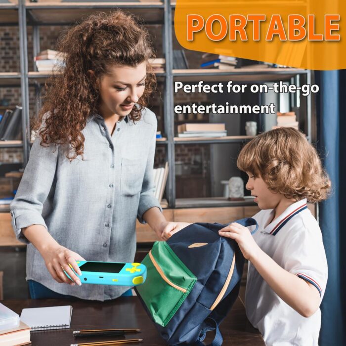 Handheld Games for Kids Adults with Built in 268 Classic Retro Video Games,3.0'' Color Screen Rechargeable Portable Arcade Gaming Player,Boys Girls Travel Electronics Toys Birthday Gift (A-Blue) - Image 5