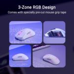 ASUS ROG Keris II Origin Ergonomic Wireless Gaming Mouse: 65-gram Design, Push-Fit Switch Socket II, Micro Switch II, SpeedNova Wireless, 2.4GHz wireless RF, Bluetooth, and wired USB - White - Image 3