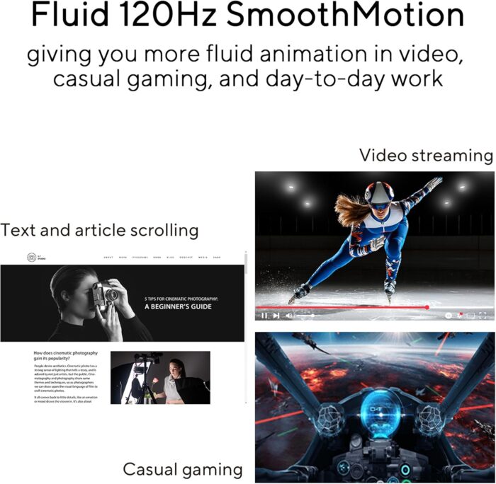 ASUS VA279HG Eye Care Gaming Monitor: 27-inch, IPS, Full HD, 99% sRGB, Frameless, 120Hz, Adaptive-Sync, 1ms MPRT, HDMI, VGA, Low Blue Light, Flicker Free, Wall Mountable - Black - Image 4