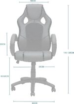 Multi Home Furniture Black PU Leather Office Chair – Ergonomic Chair with Headrest & Lumbar Support, Fixed Padded Armrests, Adjustable Height, Gaming Chair, Swivel Desk Chair, Computer Chair for Home - Image 2