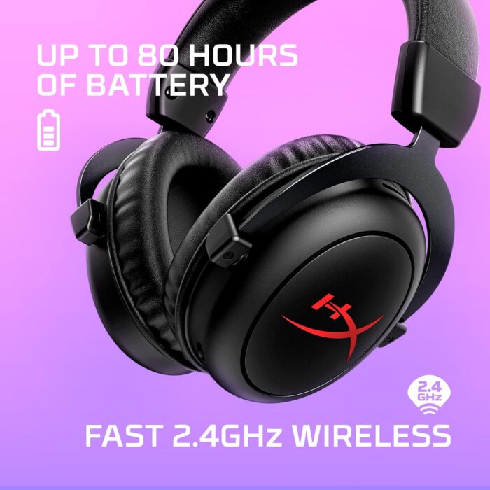 HyperX Cloud II Core Wireless Gaming Headset, Black, One Size - Image 2