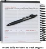 Fitlosophy Fitbook: Fitness Journal And Planner For Workouts, Weight Loss And Exercise, Black Single (12-Week), 16.5 X 14.5 - Image 6