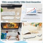 Leolee Keyboard Cloud Wrist Rest & Mouse Wrist Rest Set, White Cloud Wrist Rest w/ Leather Surface Non-Slip Base Cloud Palm Rest Relieve Wrist & Arm Pain PC Gaming/Office/Computer/Laptop(CD001) - Image 7