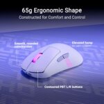 ASUS ROG Keris II Origin Ergonomic Wireless Gaming Mouse: 65-gram Design, Push-Fit Switch Socket II, Micro Switch II, SpeedNova Wireless, 2.4GHz wireless RF, Bluetooth, and wired USB - White - Image 2