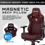 Anda Seat Andaseat Kaiser 3 Large Premium Ergonomic Gaming/Office Chair with Magnetic Memory Foam Neck Pillow Support PVC leather Maroon AD12YDC L 01 A - Image 3