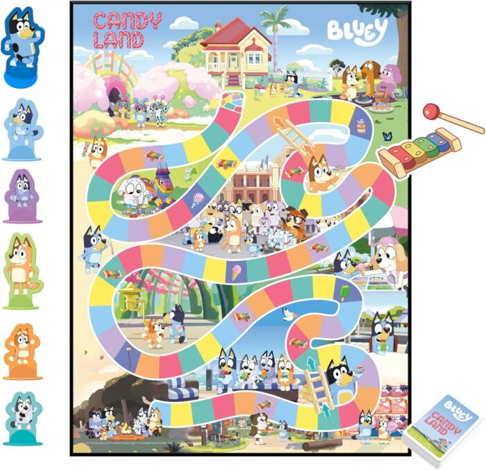 Hasbro Gaming Candy Land Bluey Edition Board Game | Ages 3 and Up | 2-6 Players | Play as Dad, Mum, Bluey, Bingo, Muffin, or Socks | Preschool Games | Kids Gifts (Amazon Exclusive) - Image 4