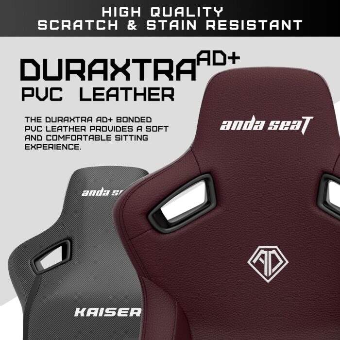 Anda Seat Andaseat Kaiser 3 Large Premium Ergonomic Gaming/Office Chair with Magnetic Memory Foam Neck Pillow Support PVC leather Maroon AD12YDC L 01 A - Image 6