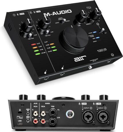 M-Audio AIR 192|8-2-In 4-Out USB Audio/MIDI Interface with Recording Software from Pro-Tools & Ableton Live, Plus Studio-Grade FX Instruments