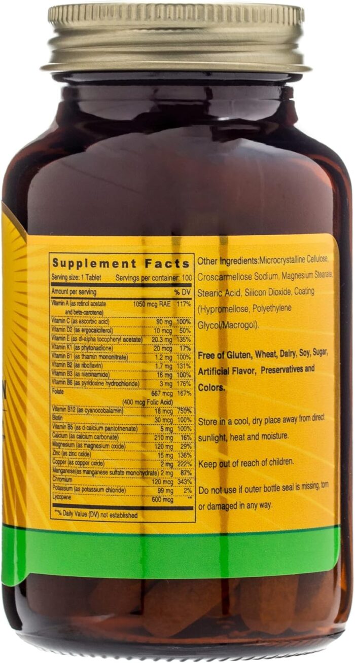 Sunshine Nutrition A To Z Men's Multivitamins 100 Vegetarian Tablets | For Daily Nutrition Requirement - Image 2