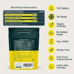 Turmeric Tablets 2000mg with Black Pepper & Ginger - 120 High Strength Curcumin Supplements - Easy Swallow Tablets (Not Turmeric Capsules or Powder) - Vegan - UK Made (Packaging Design May Vary) - Image 3
