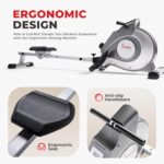 Sunny Health & Fitness Magnetic Rowing Machine for Home, Rower Machine with Extended Slide Rail, Full-Body Workout, Low-Impact, Compact and Adjustable Resistance, Super Quiet and Smooth - Image 6