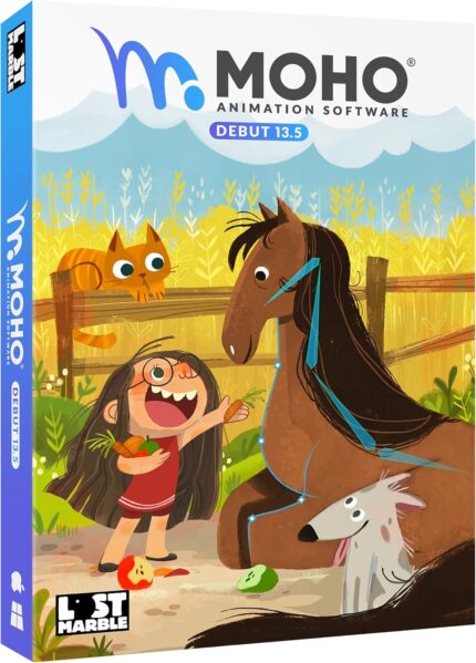 MoHo Debut 13.5 Create your own cartoons and animations in minutes Software for PC and Mac OS, MOHODEB135ENFULP