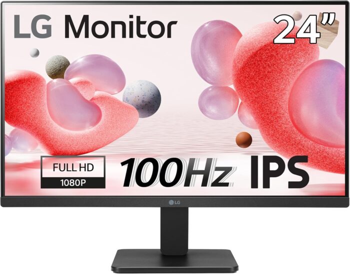 LG 24MR400-B PC monitor 60.5 cm [23.8] 1920 x 1080 pixels Full HD Black (24 FHD IPS 100HZ MNTR 1920X1080 - 16:9 5MS 1300:1 HDMI/VGA/HEADPHO) - Image 1