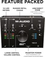 M-Audio AIR 192|8-2-In 4-Out USB Audio/MIDI Interface with Recording Software from Pro-Tools & Ableton Live, Plus Studio-Grade FX Instruments - Image 4
