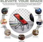 ROSHEENA Mobile Phone Stand- Multi-Angle Non-Slip Metal Base Portable Cell Phone Holder Stand for Desk Pocket Size Travel Essential Accessory Compatible with Android, Smartphone, iPad & Tablet - Image 4